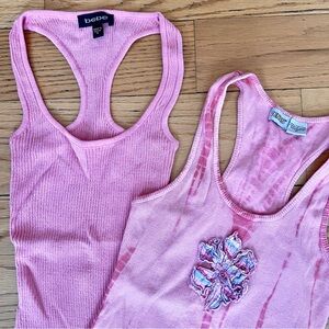 Bebe Pink Tank Tops